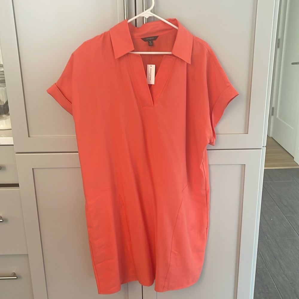 Plain weave mini dress Banana Republic Factory XL Lei Flower color